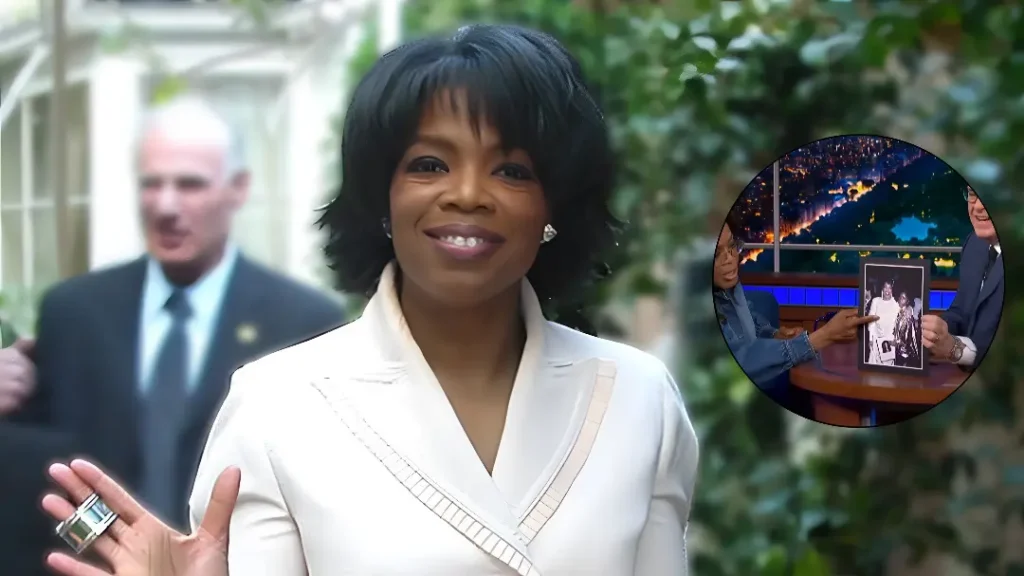 Oprah Winfrey 1986 Oscars Gown: Recalling the Physical Toll of Her Famous Dress 2 Oprah Winfrey side-by-side comparison of 1986 Oscars gown and 2026 Colbert interview reveal.