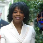 Oprah Winfrey side-by-side comparison of 1986 Oscars gown and 2026 Colbert interview reveal.