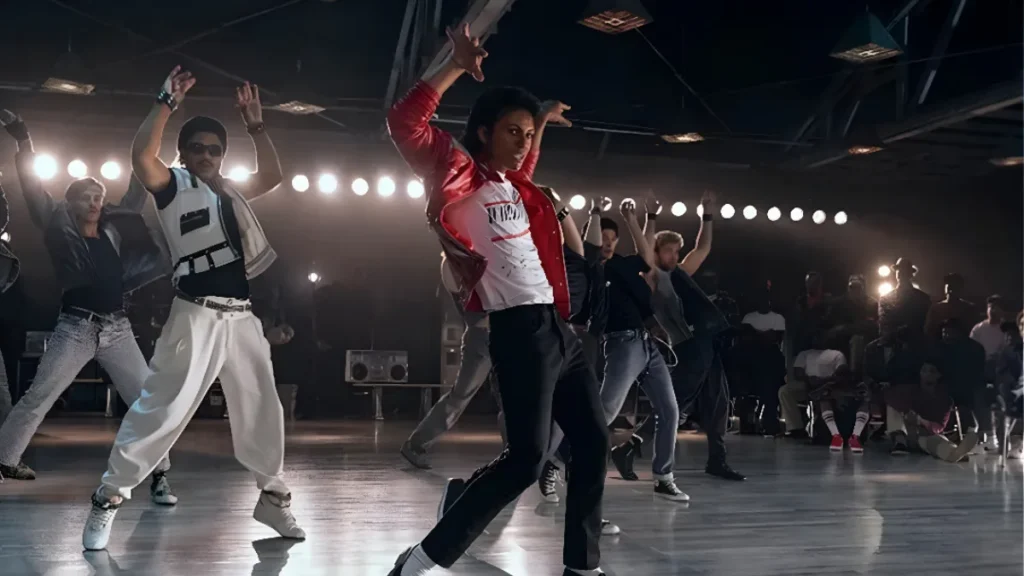 Jaafar Jackson performing as Michael Jackson in Michael Movie Review showcasing iconic dance moves